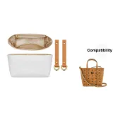[Brown No Compartment Set]DuPont Waterproof Liner+1 Pair Abrasion-Resistant Buckle (Includes Metal Protective Ring)