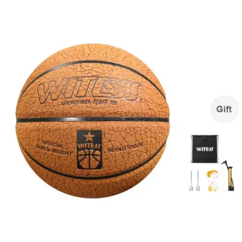 WITESS Microfiber Leather Basketball Yellow Brown Standard Size 7 Match Unisex