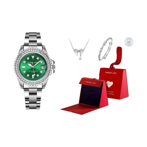 GEMMA GIRL Кварцевый механизм сплав ремешок женские часы зеленый циферблат