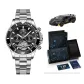 Silver Case Black Dial Steel Band[Limited Sports Car Clothing Sets]