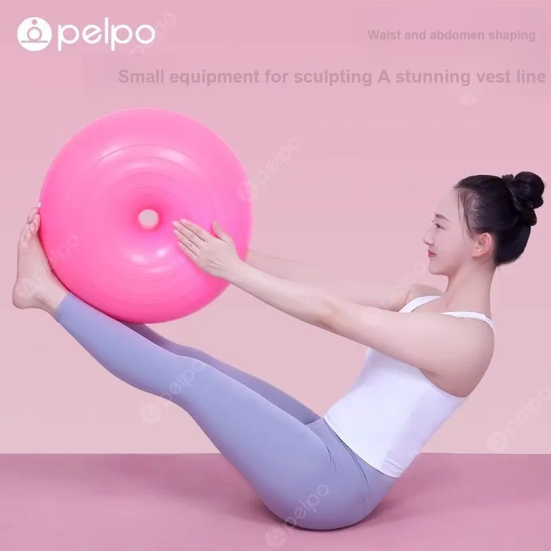 Pelplo Yoga Balls High Quality Eco Friendly PVC Material Home, Indoor, Office Unisex Diameter 45cm Pink Purple-3