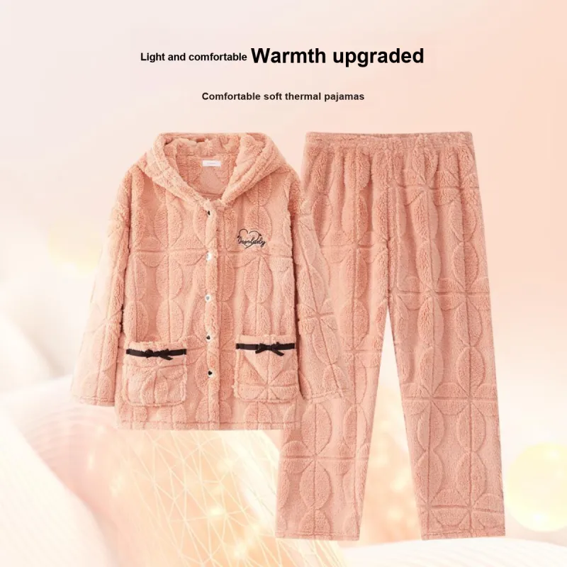 GOSO Pajama Set Women's Pink Orange-2