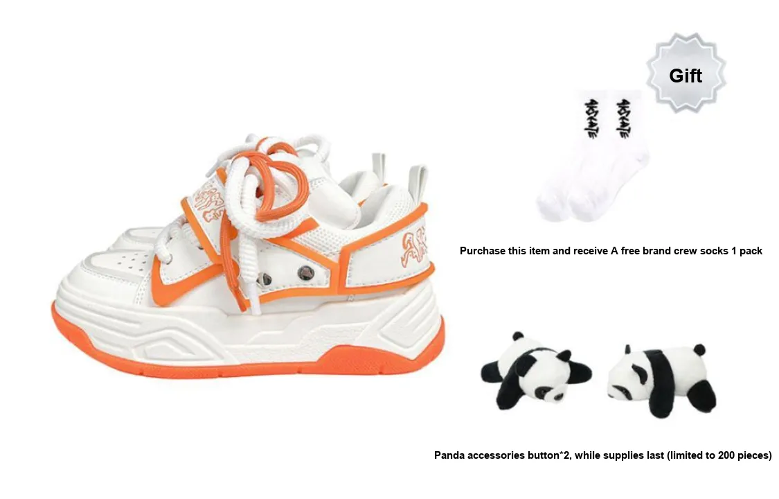 AK Trendy Fashion Platform Puffy Shoes Wear-Resistant Slip-Resistant Low-Top Skateboard Shoes Unisex