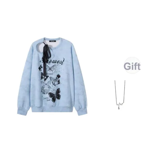 SONDR Светло-синий В комплекте с ожерельем Женские Свитшоты