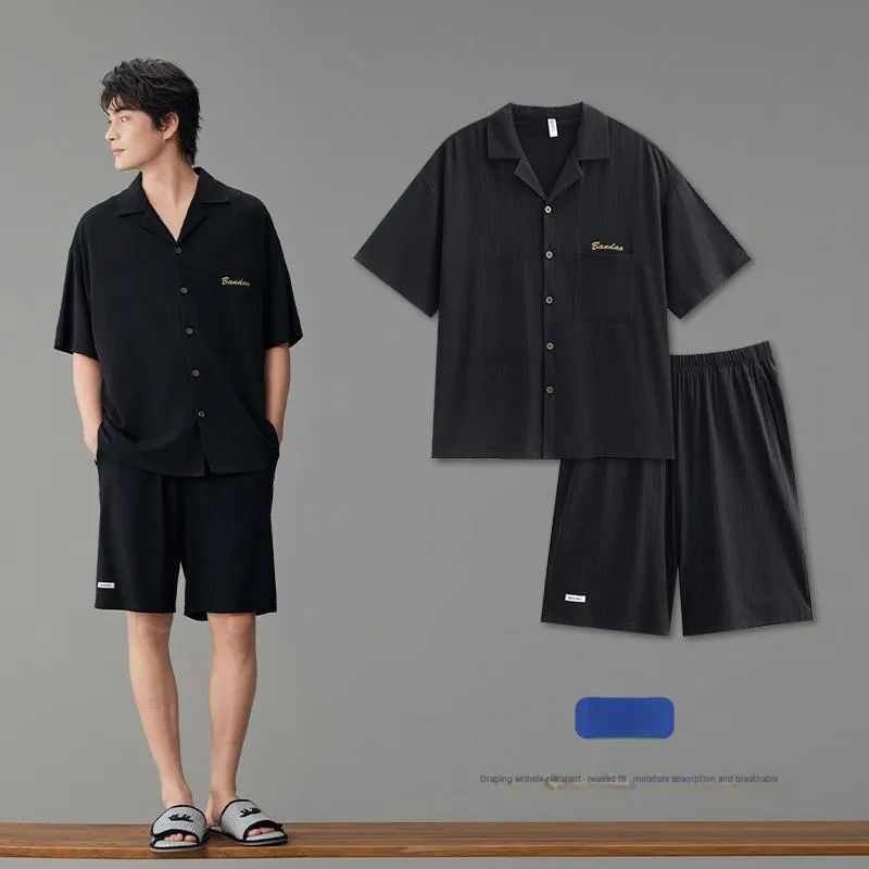 Peninsula City Pajama Set Men's Gift Box Set Black-4