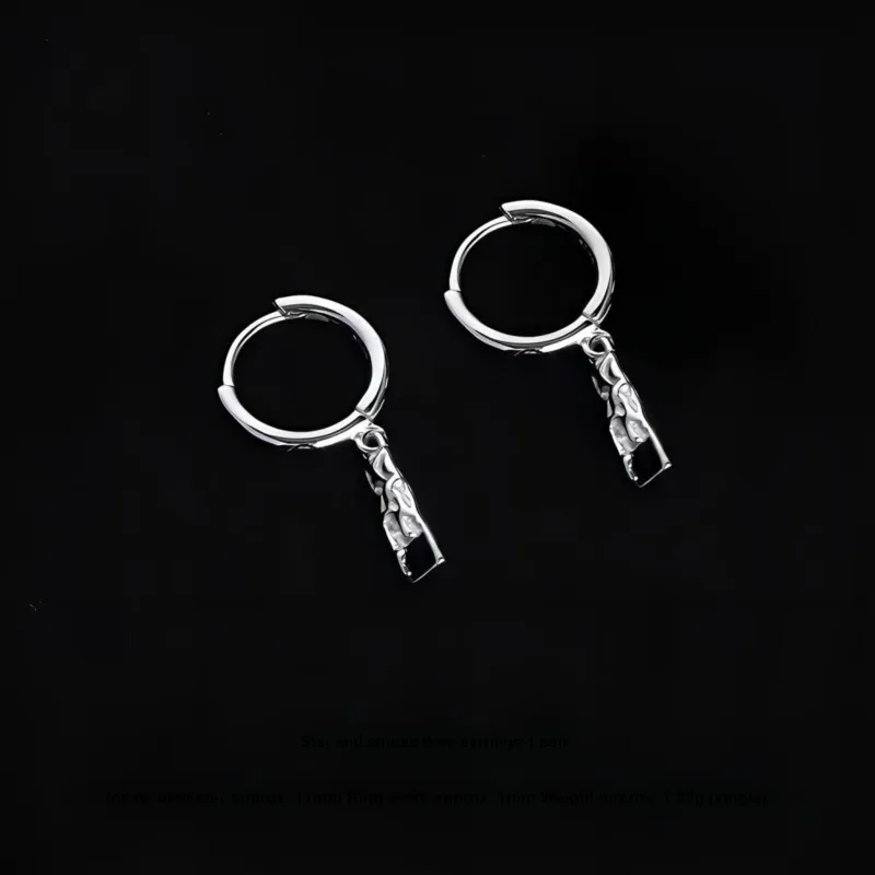 ZWU 925 Sterling Silver Earrings Unisex-3
