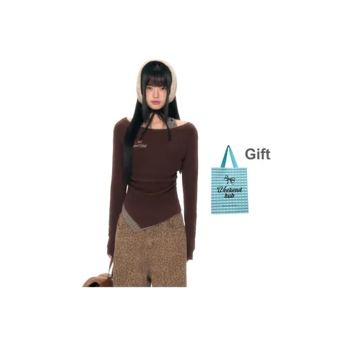 WEEKEND HUB Длинный рукав Т-рубашка Женская