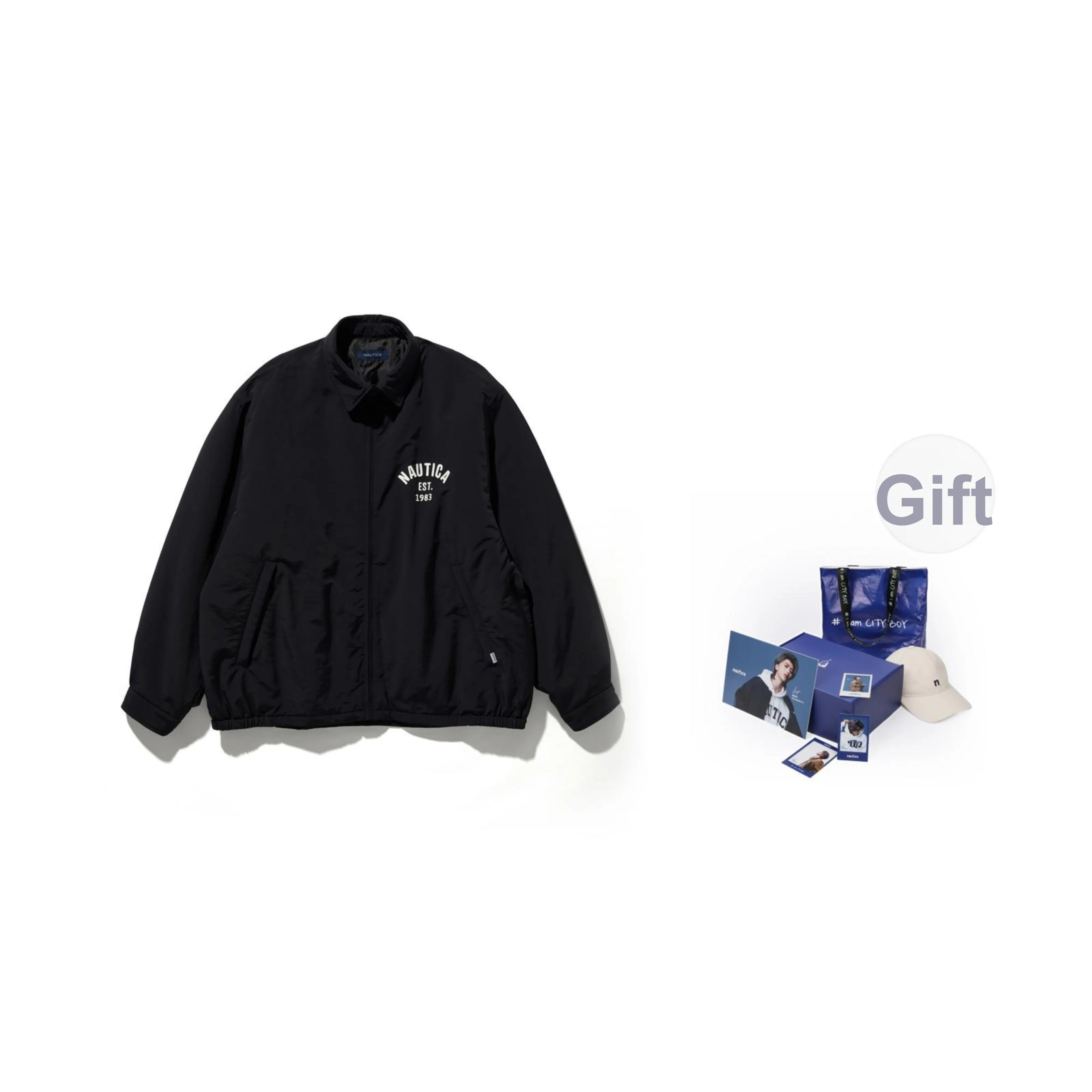 Nautica White Sail Jackets Men Black