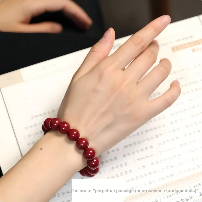 Seven Little Craftsmen Reconstructed Cinnabar Bracelets Unisex-3