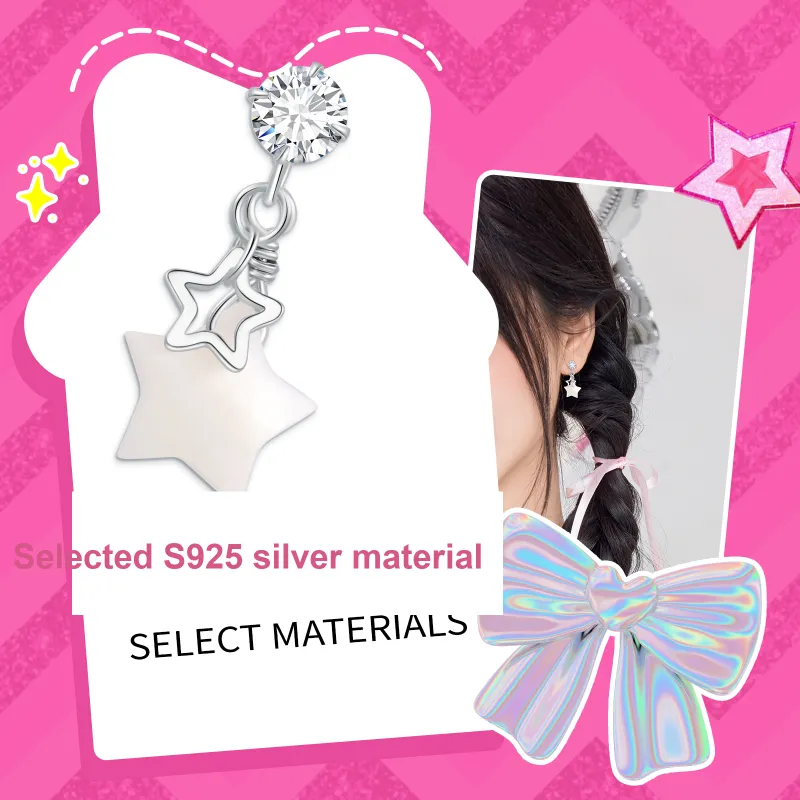 Barbie 925 Sterling Silver Earrings Women's-1