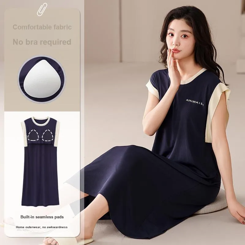 MADALLO Nightgown Women's Navy Blue-1