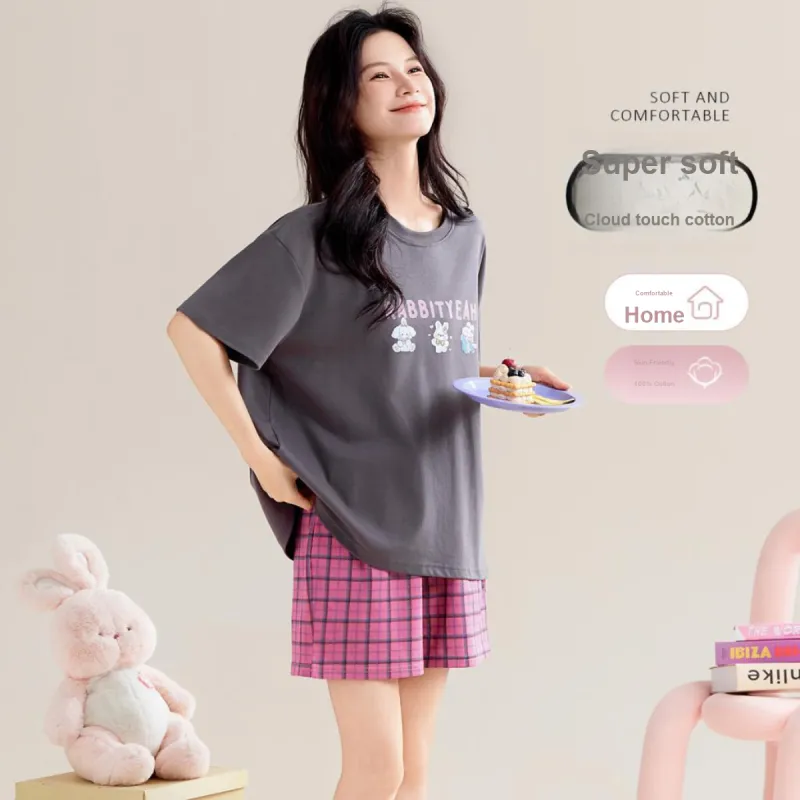 Urban Beauty Pajama Set Women's Dark Gray-1
