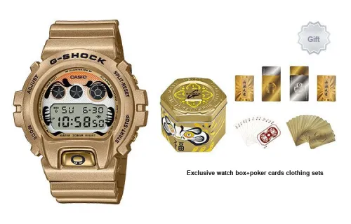 CASIO г Shock Golden Daruma Коллекция Кварцевый механизм Смола Ремень Часы Мужские Белый циферблат