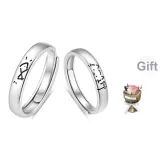 "Forever Yours" Couple Rings (1 Pair)[Includes Rose]