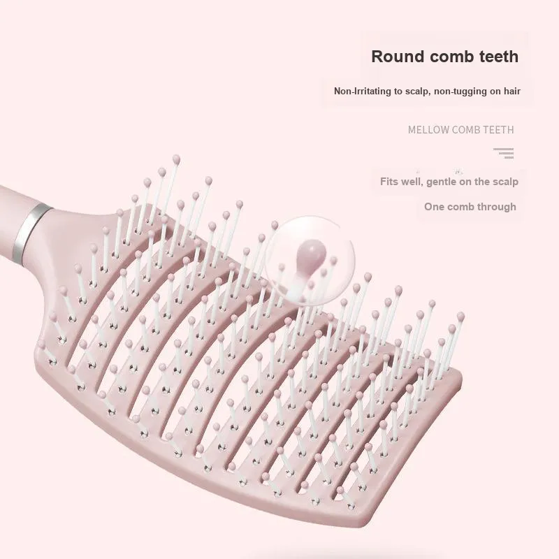 JINGLINGLONG Rib Comb For Women's Volume And High Hairline Styling Air Cushion Massage Comb For Long Hair Brush-2