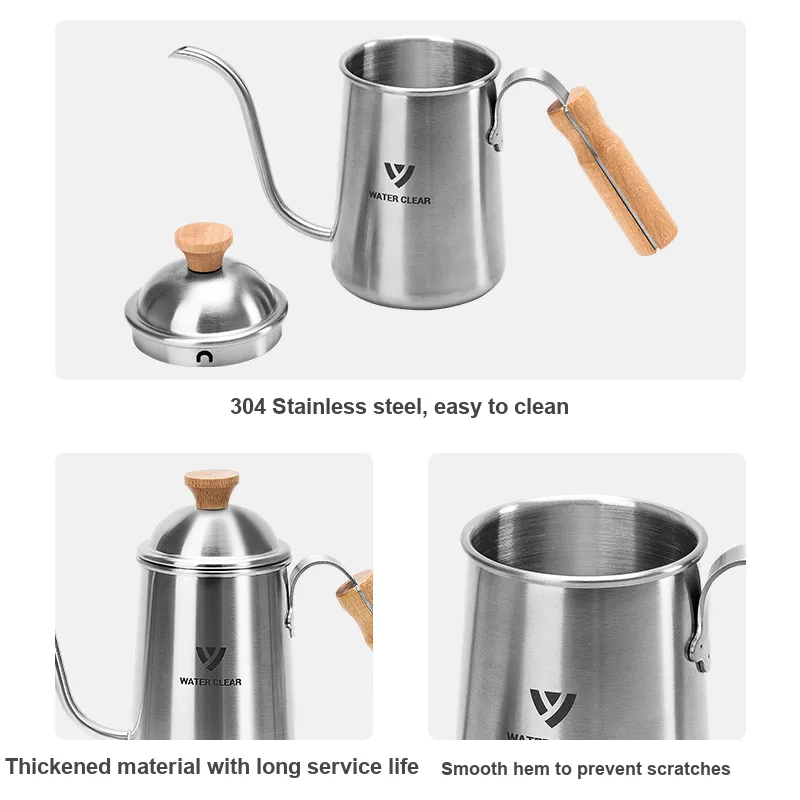 SERIESCLEAR Outdoor Water Equipment Outdoor Water Bottle Approx. 650ML 304 Stainless Steel 9.5*8.3*17cm-2
