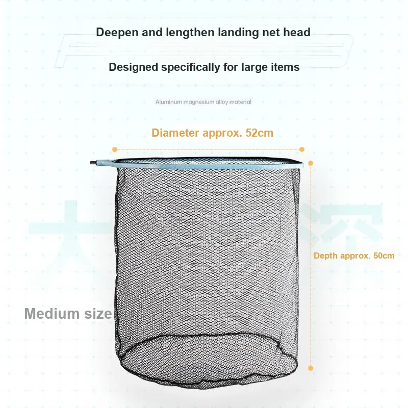 GW Fishing Net Head Thickened Coated Nylon Medium Large Fishing Nets-4