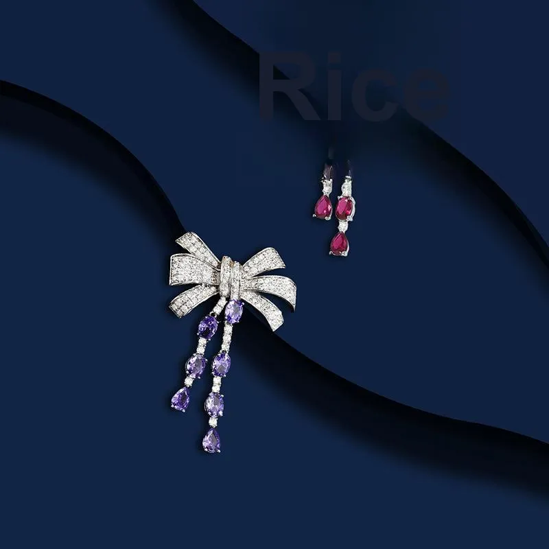 Marco Bizzarri Alloy Brand Luxury Jewelry Fashion Elegant Breast Flower Accessories Anti Flash Pin Accessories Women's-1