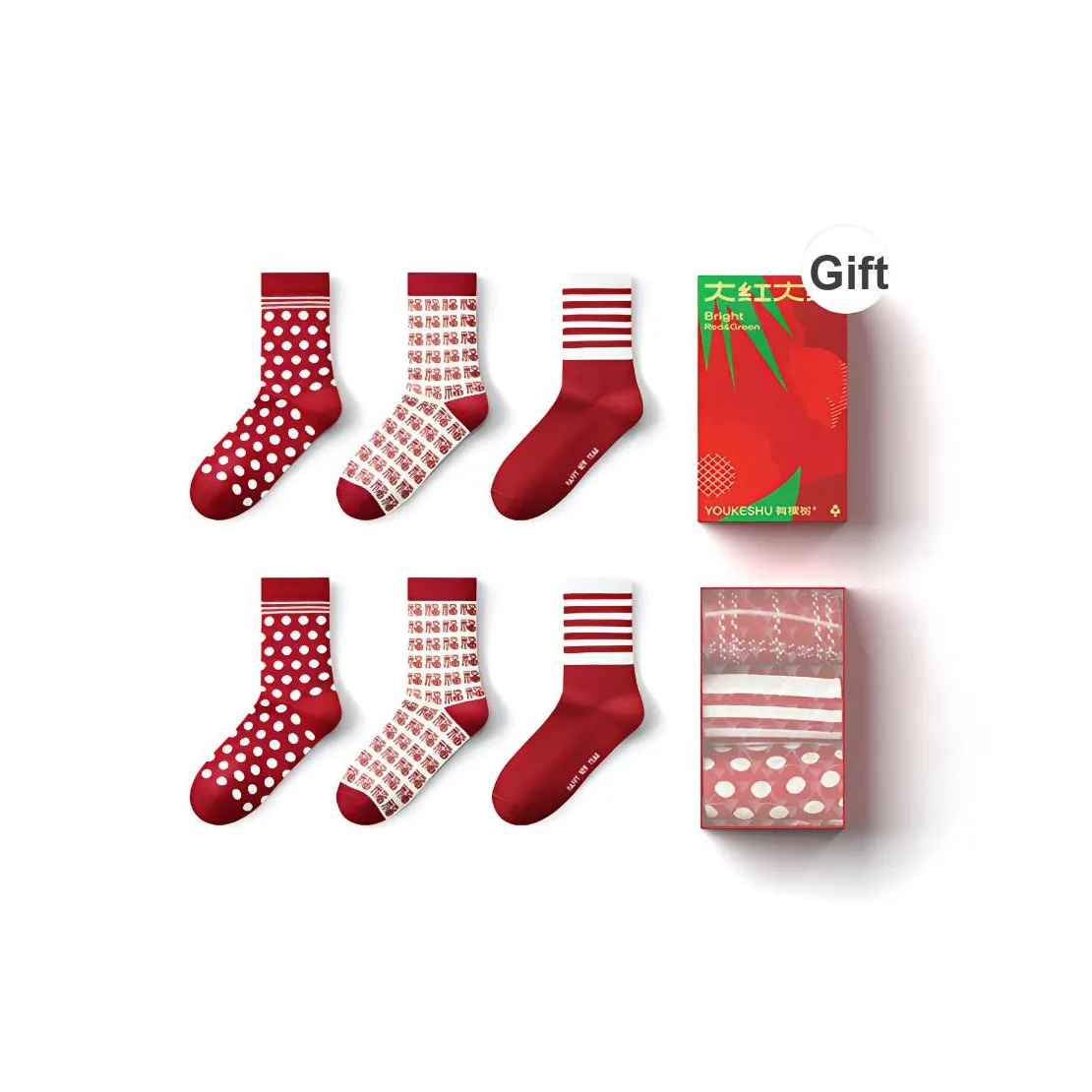 YOUKESHU Unisex Mid Calf Socks
