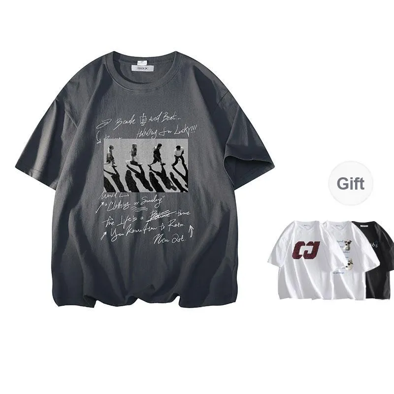 OGEK T Shirt Unisex White Comes With Random Print T Shirt-6
