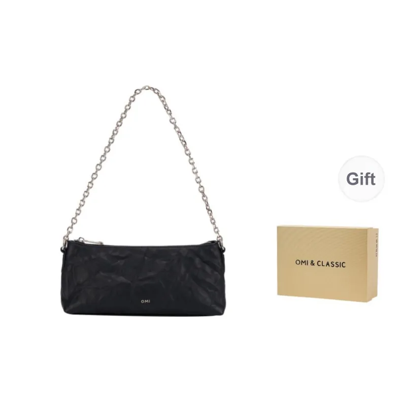 OMI Synthetic Leather Shoulder Bag Regular Small Size Women's Brown/Black/White/Pink-2