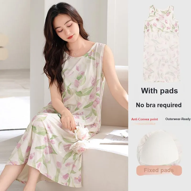 NOME Spring Summer Nightgown Women's-6