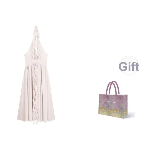 TASTILY Без рукавов Платье Женское Розовое