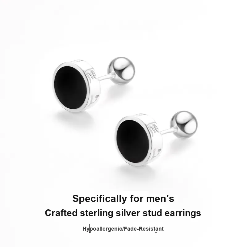 ENFANTIN 999 Fine Silver Stud Earrings Unisex-1