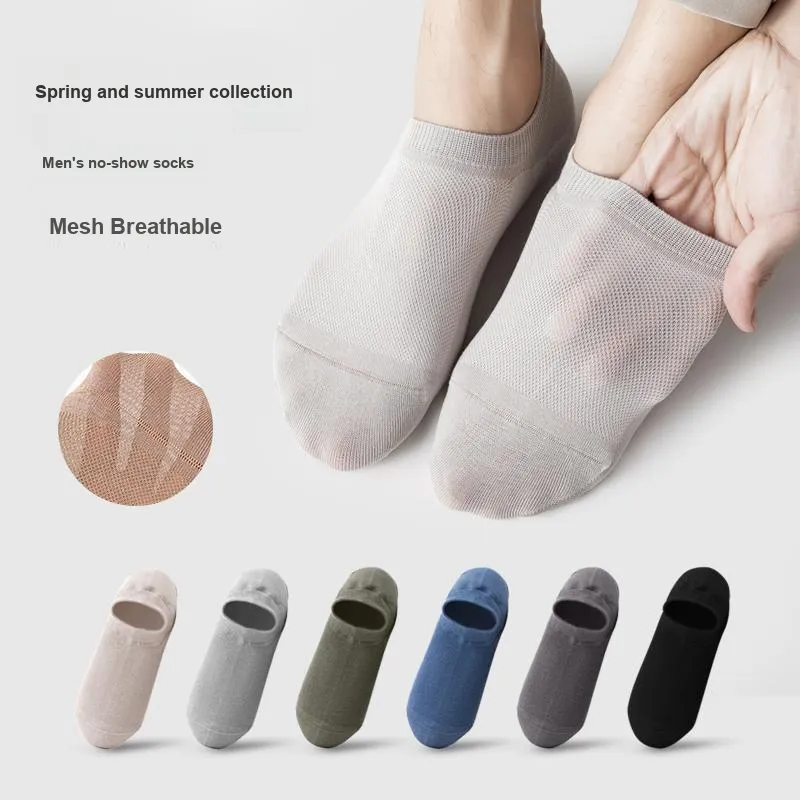 XIA.WA.ZHI.XIU No Show Socks Men's Shopping Bag 6 Pack-5