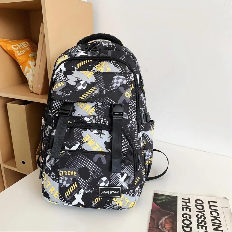 Yalu Nylon Backpack Unisex Multicolor-14