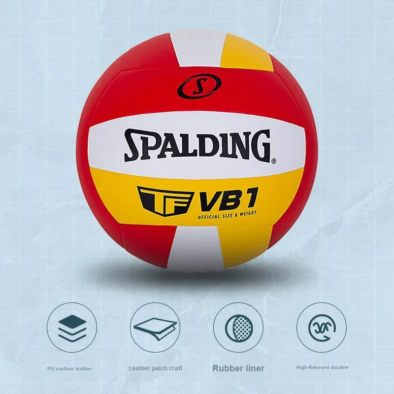 SPALDING TF Collection PU Size 5 Ball Volleyball Unisex Red Yellow-1