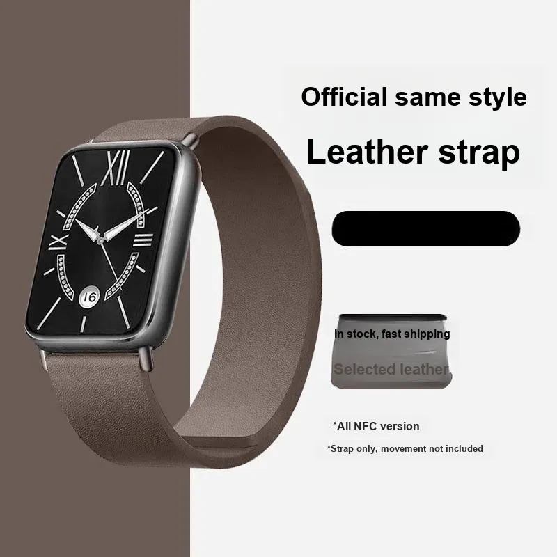 Penc Iwatch Watch Band Xiaomi Compatibility Genuine Leather Material-5