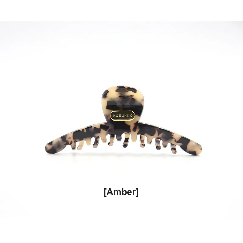 HOSUKKO PVC/Acetate Plate Hair Clips Women's-5