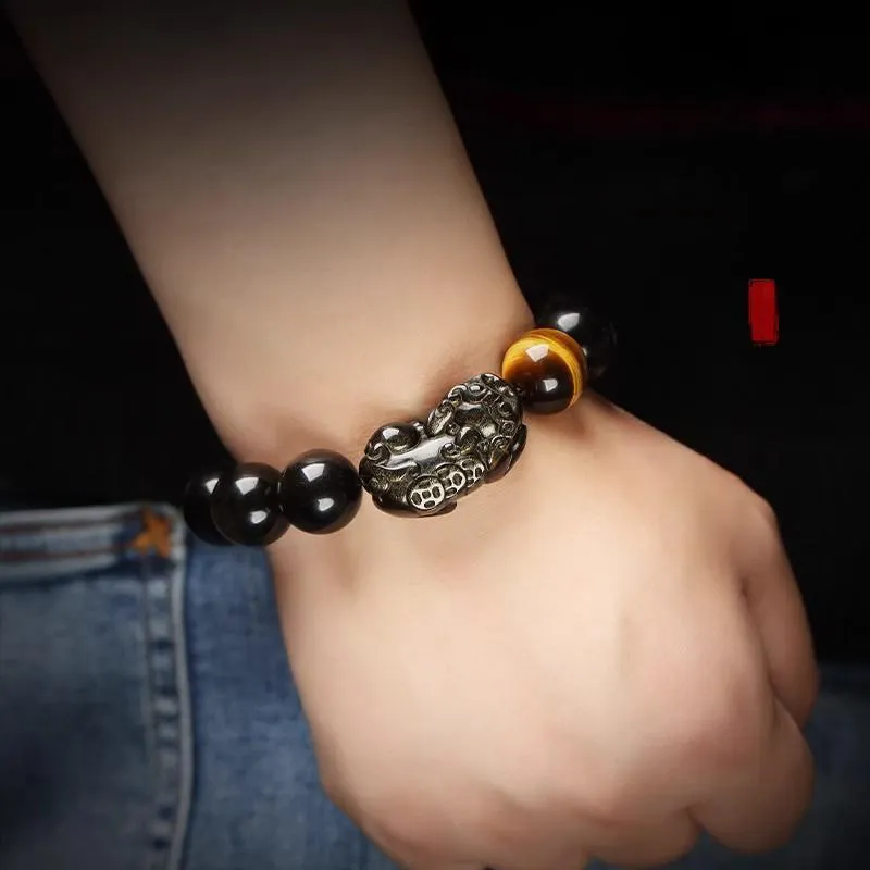 The Thousand Seals Family Obsidian Bracelets Unisex-5