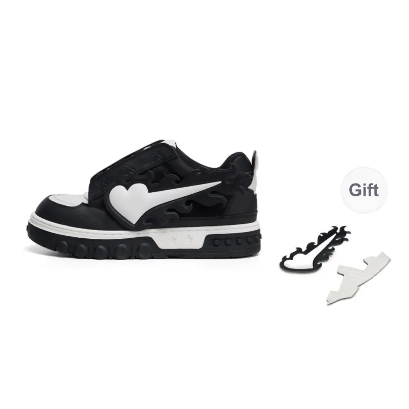 XINYINSU Skateboard Shoes Unisex Low Top Black-1