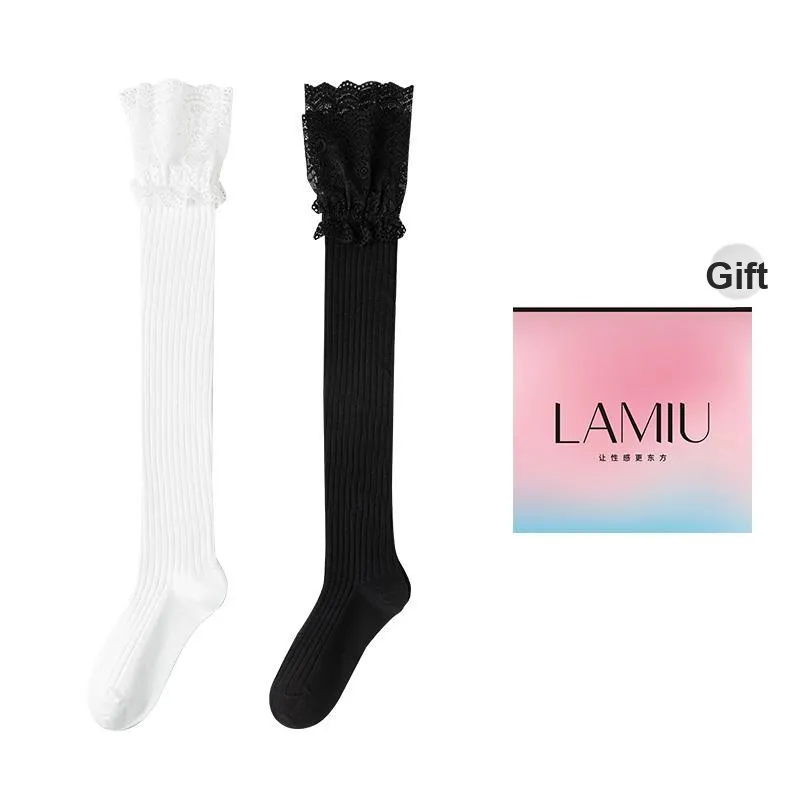 Lan Miao Бедро high Носки Женские Сумка для покупок Combo Set