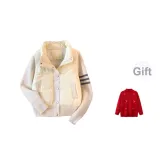 Beige Red New Year Sweater