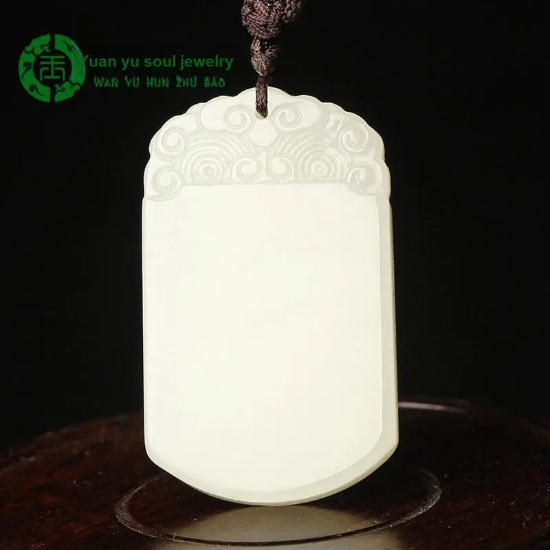 WANYUHUN Hetian Jade Pendants White Jade Unisex-5