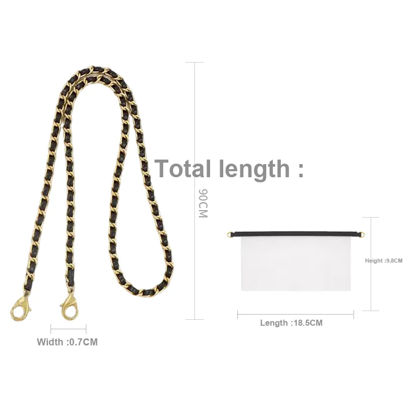 Metal Bag Chain Liner Women's Gold Tone-9