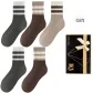 Dark Gray 2 Brown 2 Light Brown (5 Pack)