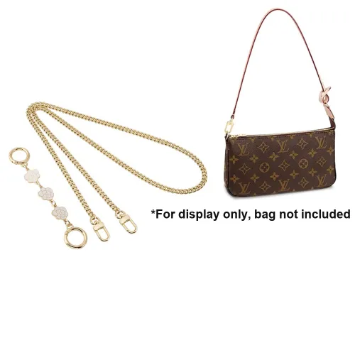 Ingenuity Handmade Brass Bag Straps Women's Gold-Tone