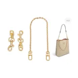 (Gold-Tone) Pig Nose 7cm Extender Chain *2+Decorative Chain 40cm