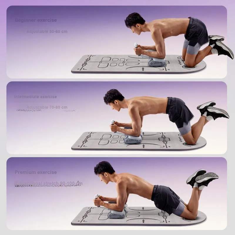 MERACH Abdominal Rollers Elbow Support Gray Set Unisex-11