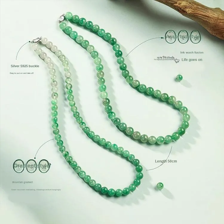 Chongqing Gold Store African Emerald Jade Necklaces Women's-1