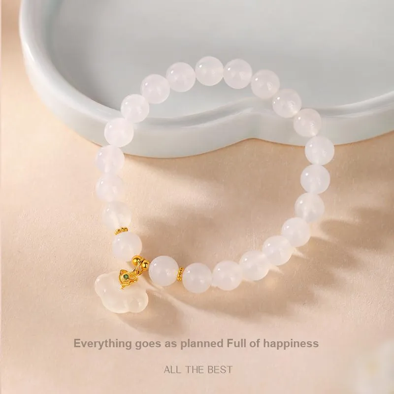 JINLIUFUJIXIANG Chalcedony Jade Bracelets Unisex-3