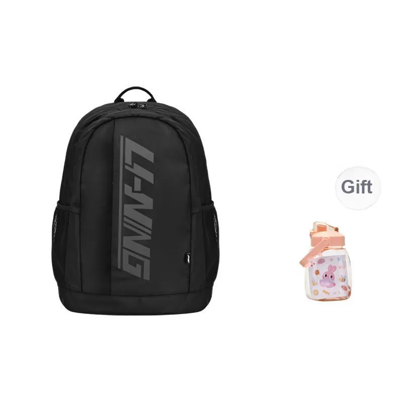 LiNing Polyester Backpack Backpack Portable Backpack Regular Unisex Black-8