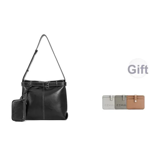 Cthulhu Коровья кожа Lazy Ремень Тоут Сумка на плечо Большая Женская Коричневая Черная