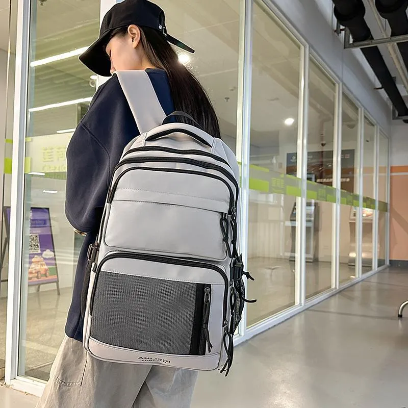 GOBLIN SHARKS 1759 Nylon Backpack Regular Unisex White/Black/Gray/Red-18