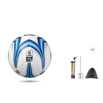 Star Size 5 Soccer Microfiber Synthetic Leather Seamless Thermal bonding Unisex White Blue