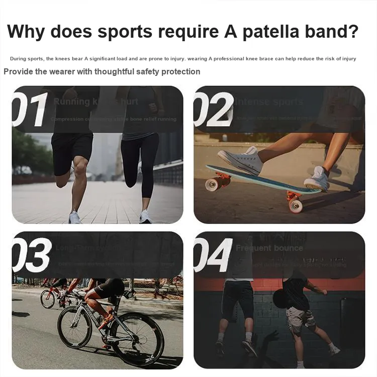 UMA Basketball Patella Bands Sports Knee Protector With Stretch And Fixed Design Silicone Unisex Basic Protective-2